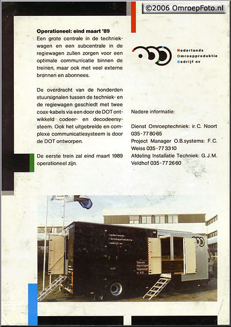 Doos 74 Foto 1475. Folder voor de splinternieuwe treinen in 1989