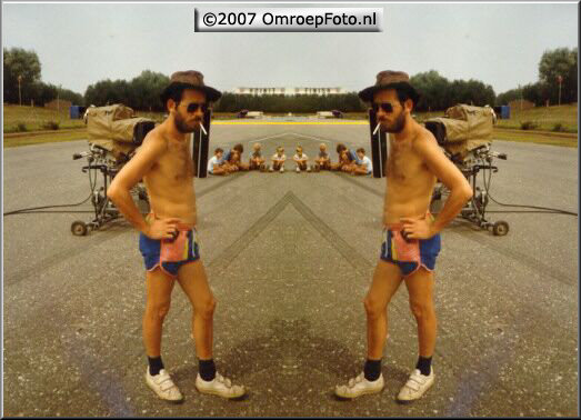 Doos 99 Foto 1974. Frans Kuijper dubbelportret ....Achteruitrijden Circuit Valkenswaard 1983